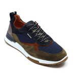 River Woods sneaker kaki suède / blauw nylon GERRIT